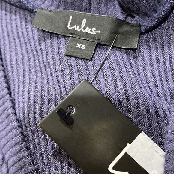 Lulus Blue Knit Sweet Comfort Mini Sweater Dress XS NWT - Picture 5 of 10